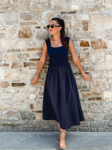 Robe longue Audrie - Bleu marine