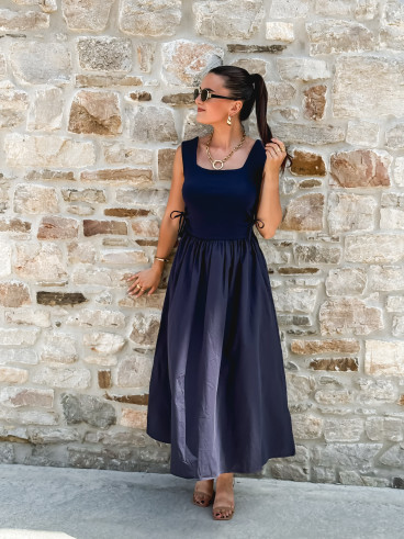 Robe longue Audrie - Bleu marine