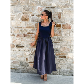 Robe longue Audrie - Bleu marine