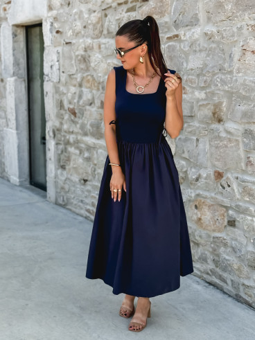 Robe longue Audrie - Bleu marine