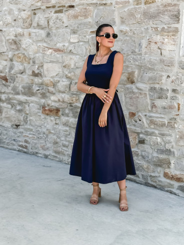 Robe longue Audrie - Bleu marine