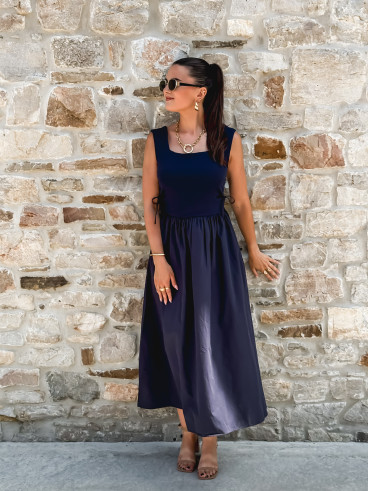 Robe longue Audrie - Bleu marine