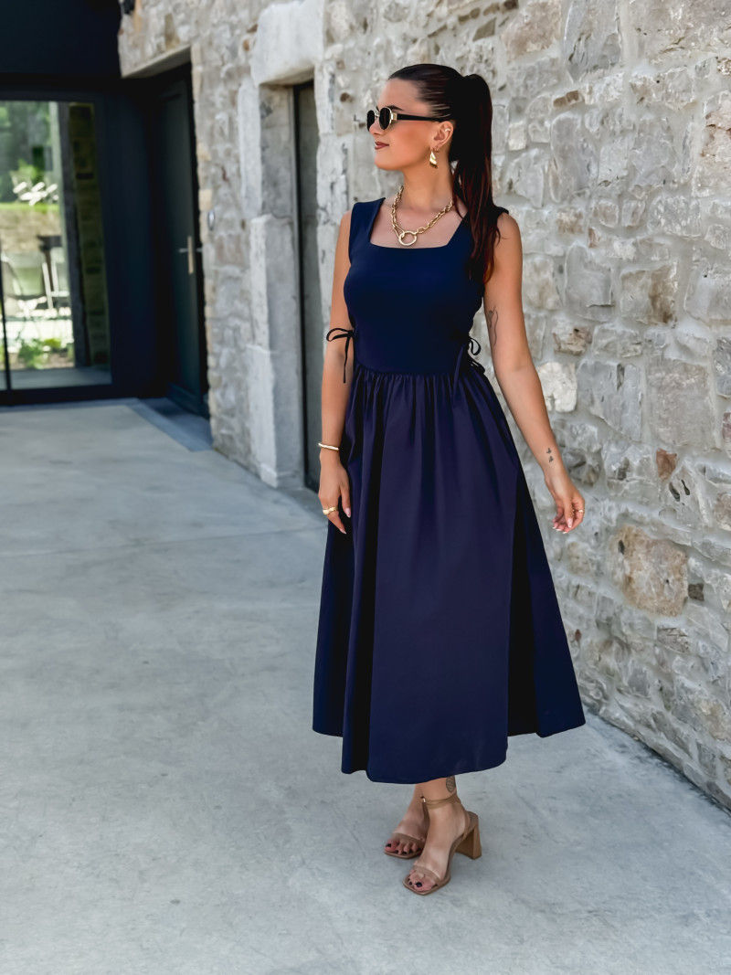 Robe longue Audrie - Bleu marine
