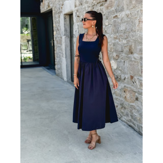 Robe longue Audrie - Bleu marine