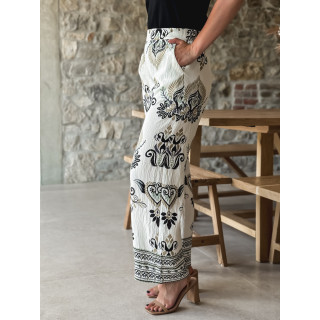 Pantalon à motifs Khalis - Ecru