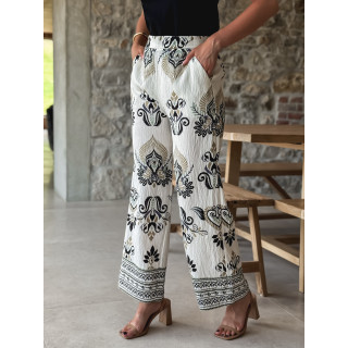Pantalon à motifs Khalis - Ecru