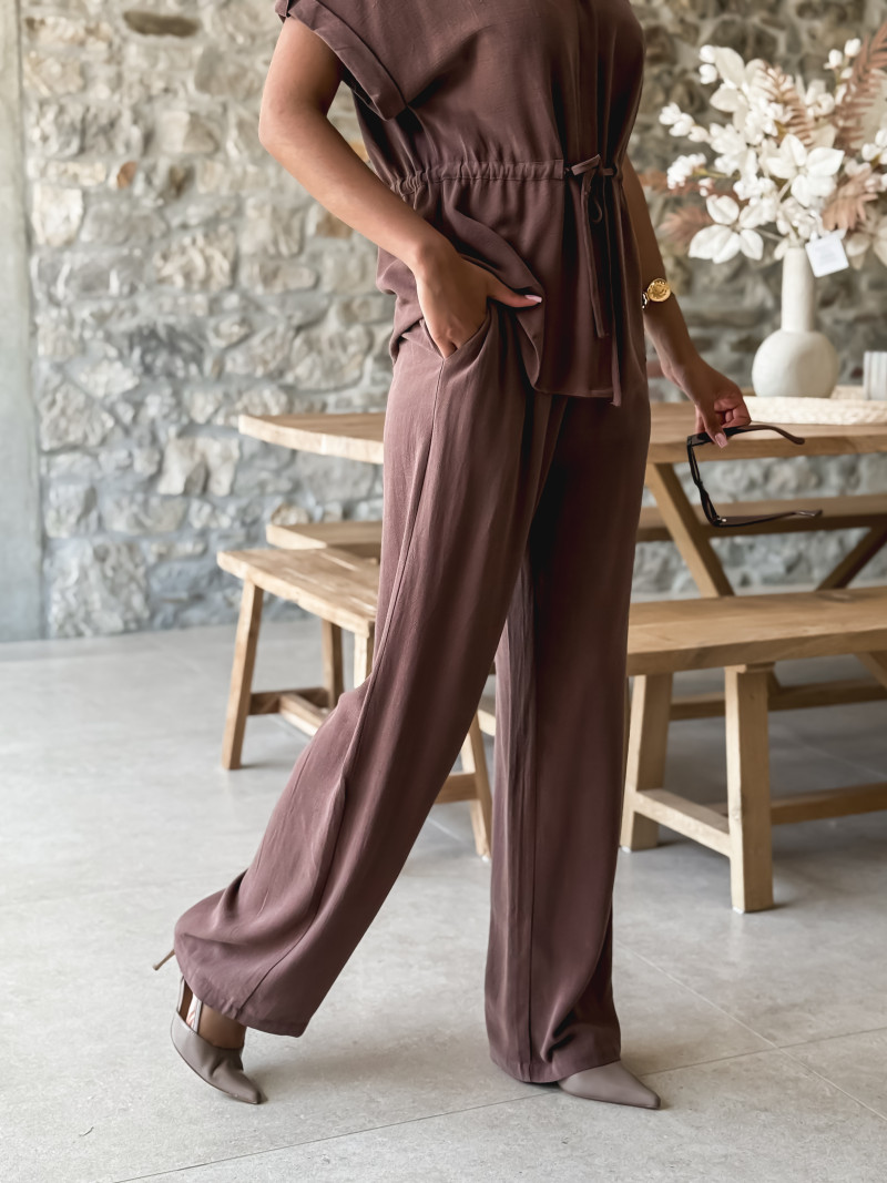 Pantalon Maïlinda - Chocolat