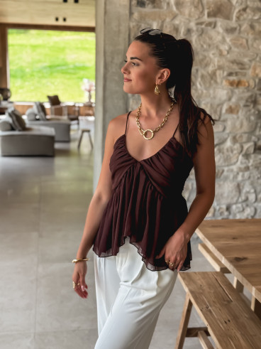 Blouse Thallie - Chocolat