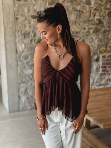 Blouse Thallie - Chocolat