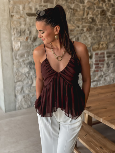 Blouse Thallie - Chocolat