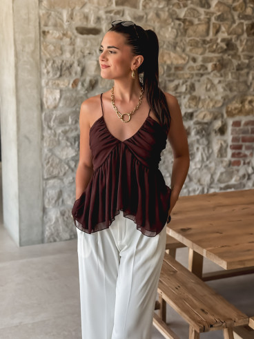 Blouse Thallie - Chocolat