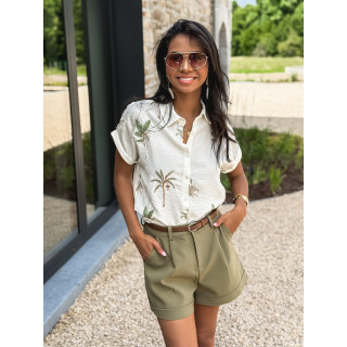 Chemise à motifs Milani - Ecru