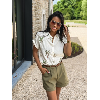 Chemise à motifs Milani - Ecru