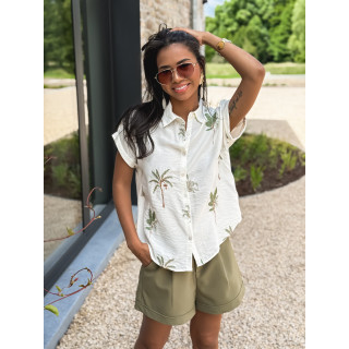 Chemise à motifs Milani - Ecru