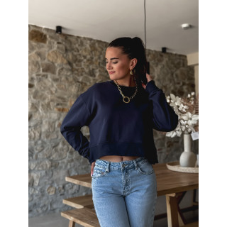 Crop pull Siloh - Bleu marine