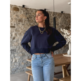 Crop pull Siloh - Bleu marine