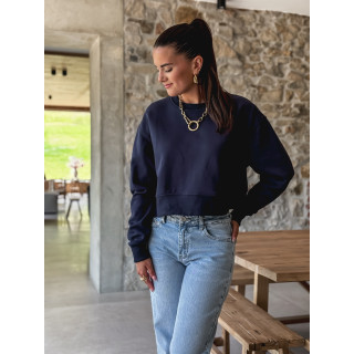 Crop pull Siloh - Bleu marine