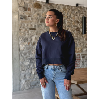 Crop pull Siloh - Bleu marine