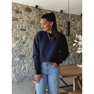 Crop pull Siloh - Bleu marine