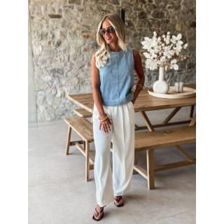 Blouse en jeans bleu - Agata