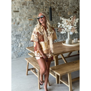 Chemise à motifs Verone - Orange
