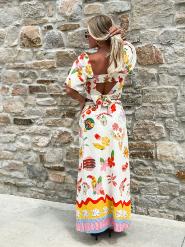 Crop top à motifs Tissia - Multicolore