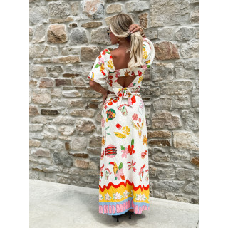 Crop top à motifs Tissia - Multicolore