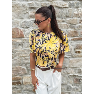 Blouse à motifs Adelynn - Jaune/Noir