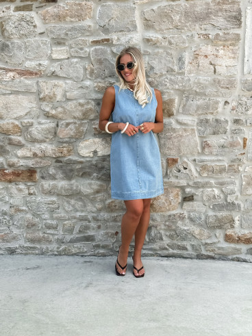 Robe en jeans bleu - Agata