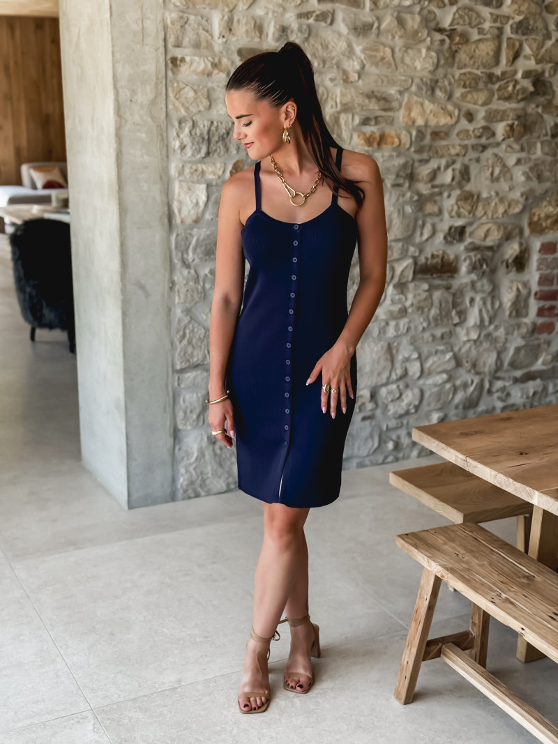 Robe courte Féliciana - Bleu marine