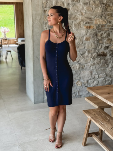Robe courte Féliciana - Bleu marine
