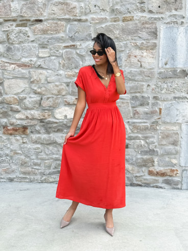 Robe longue Yléana - Terracotta