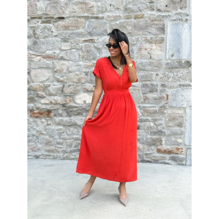 Robe longue Yléana - Terracotta