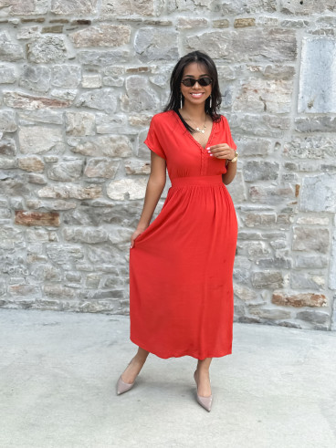 Robe longue Yléana - Terracotta