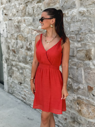 Robe courte Jiliane - Terracotta