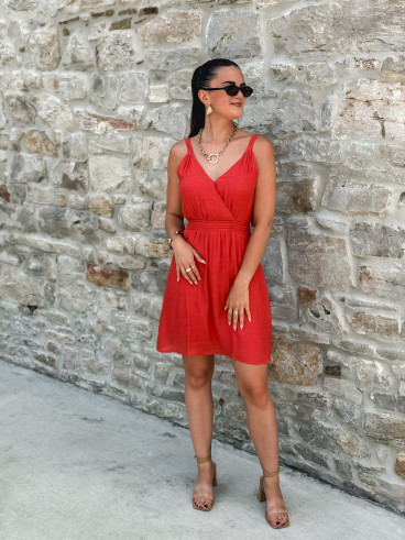 Robe courte Jiliane - Terracotta