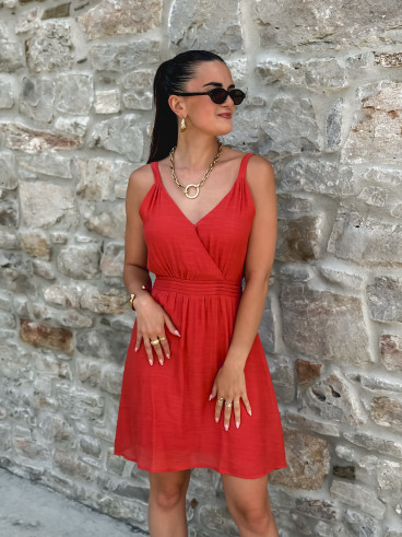 Robe courte Jiliane - Terracotta