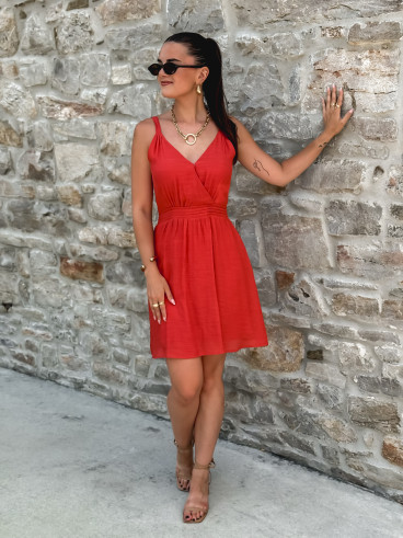 Robe courte Jiliane - Terracotta