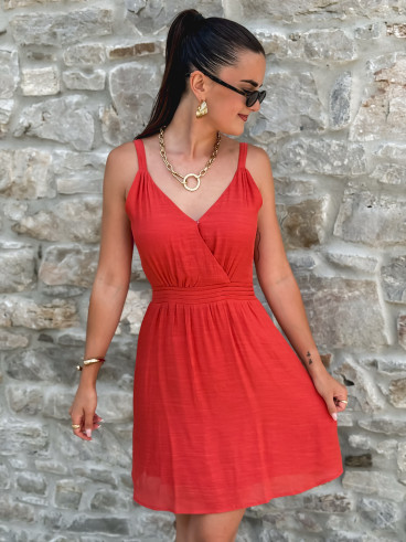 Robe courte Jiliane - Terracotta