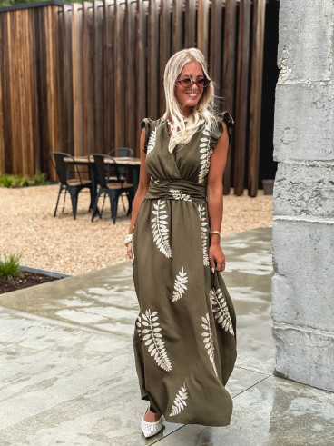 Robe longue Cassie - Kaki