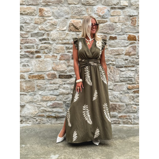 Robe longue Cassie - Kaki