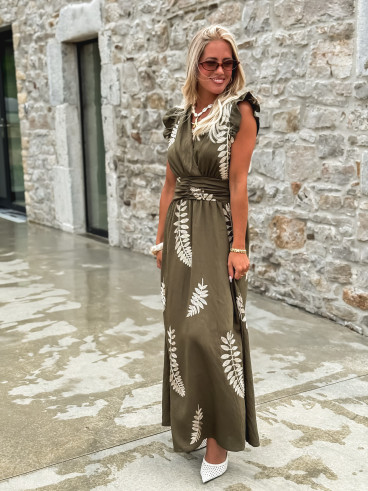 Robe longue Cassie - Kaki