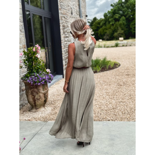 Robe longue Emiliane - Kaki