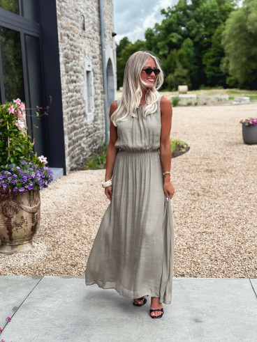 Robe longue Emiliane - Kaki