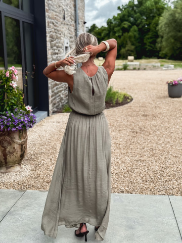 Robe longue Emiliane - Kaki