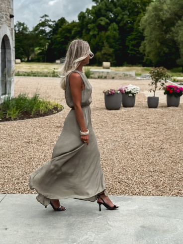 Robe longue Emiliane - Kaki