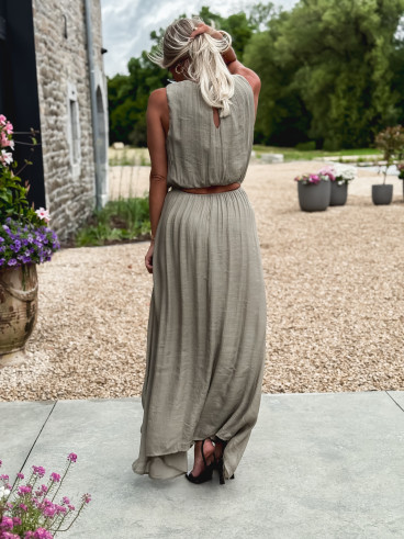 Robe longue Emiliane - Kaki