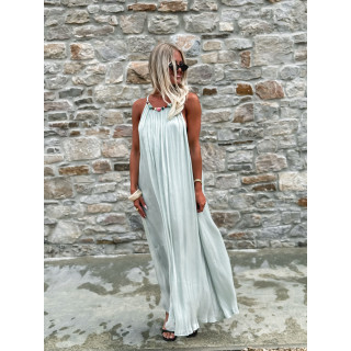 Robe longue Lanaé - Vert d'eau
