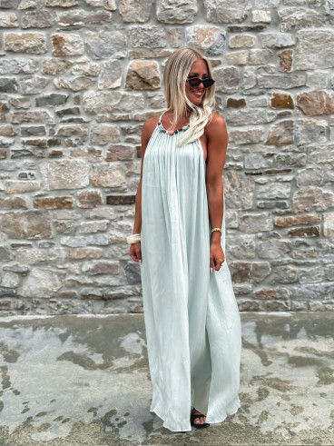 Robe longue Lanaé - Vert d'eau
