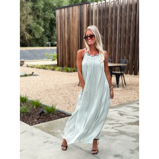Robe longue Lanaé - Vert d'eau